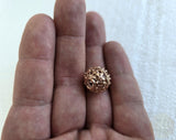 Traditional Croatian Rose Gold Slider Pendant, Solid 14k Pink Gold Pendant, Gold Filigree Slide Ball Pendant, Dubrovnik Jewelry