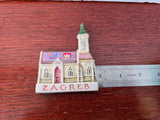 Ceramic Zagreb Magnet, Authentic Croatian Souvenir Gift, Made In Croatia Gift, Handmade Ceramic Magnets, Unique Hand Crafted Ornament