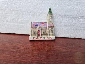 Ceramic Zagreb Magnet, Authentic Croatian Souvenir Gift, Made In Croatia Gift, Handmade Ceramic Magnets, Unique Hand Crafted Ornament