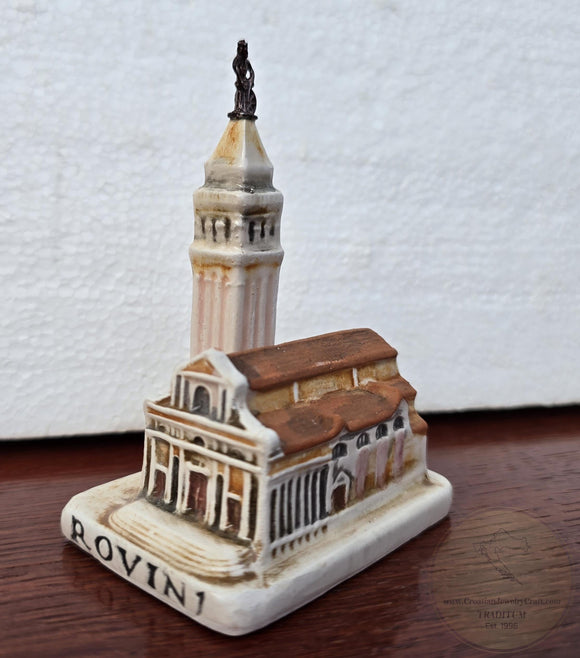 Istria, Rovinj, Ceramic Church of St. Euphemia, Authentic Croatian Souvenir Gift, Made In Croatia Gift Handmade Ceramic Unique Hand Sculpted