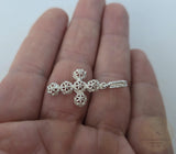 Traditional Croatian Cross Pendant, Minimalist Filigree Cross Pendant, Sterling Silver Dainty Metalwork Cross, Wedding Jewelry, Dubrovnik