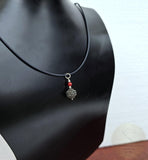 Traditional Croatian Mediterranean Red Coral Filigree Ball Pendant, Dubrovnik Jewelry, Sterling Silver Ball Pendant, Vintage Ethnic Jewelry