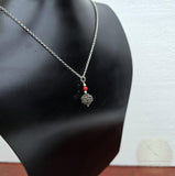 Traditional Croatian Mediterranean Red Coral Filigree Ball Pendant, Dubrovnik Jewelry, Sterling Silver Ball Pendant, Vintage Ethnic Jewelry