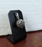 Traditional Croatian Pendant, Dubrovnik Filigree Ball Pendant, Sterling Silver Ball Pendant, Mediterranean Ethnic Wedding Jewelry, Vintage