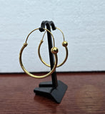 Dubrovnik, Croatia, Traditional Croatian Hoop Earrings, 24k Gold Plated Sterling Silver Hoops, Dubrovnik Jewelry, Ethnic Wedding Jewelry