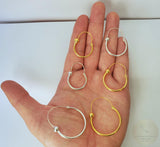 Dubrovnik, Croatia, Traditional Croatian Hoop Earrings, 24k Gold Plated Sterling Silver Hoops, Dubrovnik Jewelry, Ethnic Wedding Jewelry