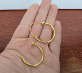 Dubrovnik, Croatia, Traditional Croatian Hoop Earrings, 24k Gold Plated Sterling Silver Hoops, Dubrovnik Jewelry, Ethnic Wedding Jewelry