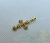 Traditional Croatian Cross Pendant, 24k Gold Plated Sterling Silver Minimalist Filigree Cross Pendant, Dainty Metalwork Cross