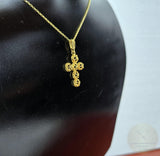 Traditional Croatian Cross Pendant, 24k Gold Plated Sterling Silver Minimalist Filigree Cross Pendant, Dainty Metalwork Cross