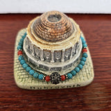 Croatian Filigree Bracelet, Small Round Bead Turquoise Bracelet, Mediterranean Red Coral & Dubrovnik Filigree Ball Bracelet, Sterling Silver