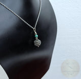 Traditional Croatian Jewelry, Ethno Dubrovnik Jewelry, Turquoise Gemstone Pendant, Sterling Silver Filigree Ball Pendant, Filigree Pendant