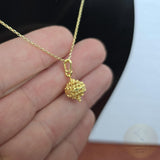 24k Gold Plated Traditional Croatian Jewelry, Dubrovnik Filigree Ball Pendant, Sterling Silver Ball Pendant, Ethno Wedding Jewelry