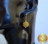 Traditional Croatian Filigree Ball Earrings, 24k Gold Plated Dangle Earrings, Dubrovnik jewelry Gold Plated Sterling Silver Everyday Jewelry - Traditional Croatian Jewelry