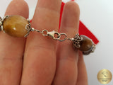 Tiger's Eye Bracelet, Tiger Eye Bracelet, Golden Brown Bead Bracelet, Sterling Silver Bracelet, Natural Gemstone Bracelet - Traditional Croatian Jewelry