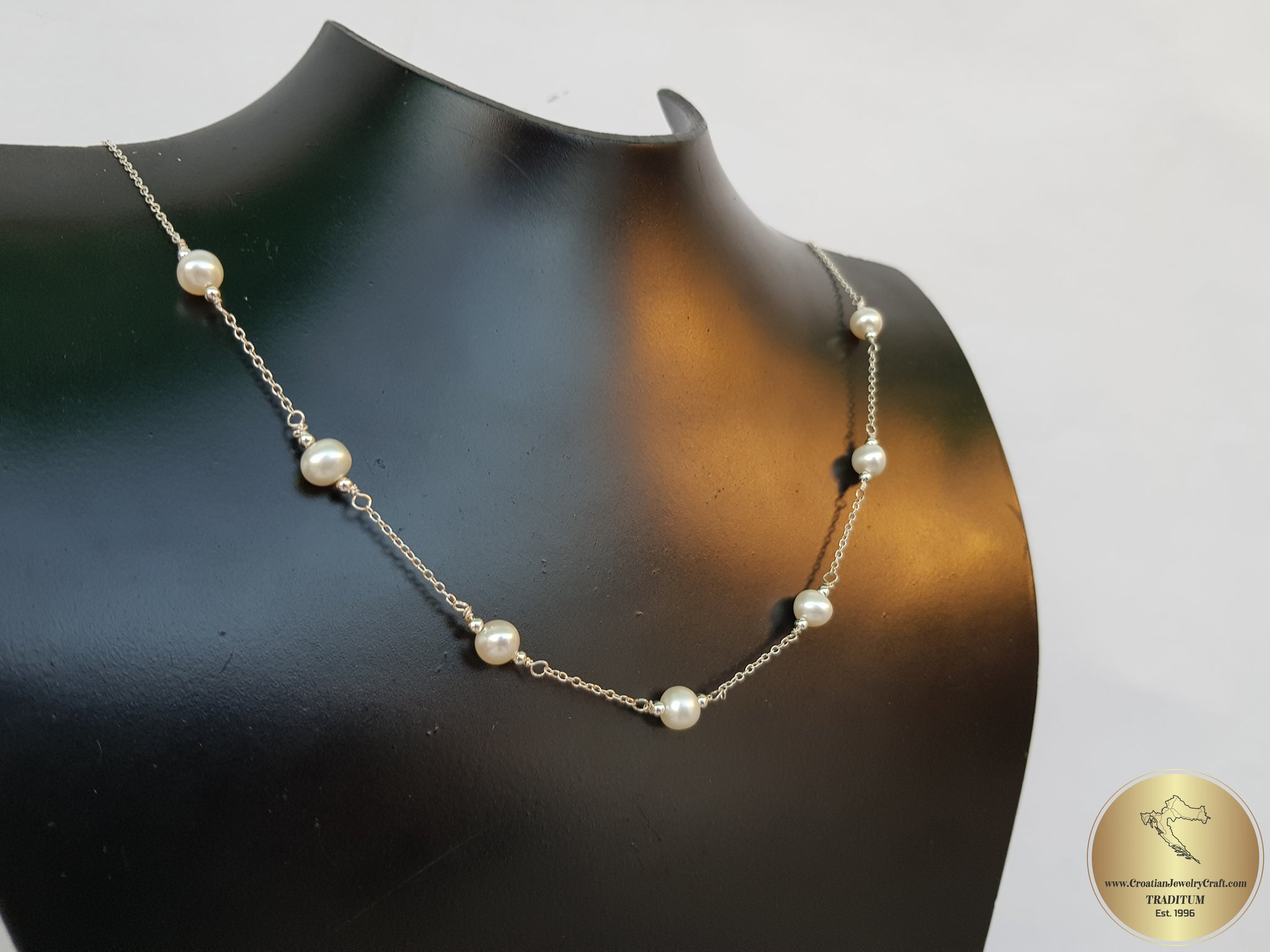 im Design Pearl Detail Thin Chain Necklace - Trendyol