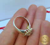 Natural White Topaz Ring, With Zircon, Wedding Ring, Flower Ring, White Stone Ring, White Topaz Engagement Ring, November Birthstone - CroatianJewelryCraft