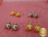 Traditional Croatian Earrings, 24k Gold Plated Filigree Half Ball Earrings, Gold Plated Sterling Metalwork, Ethno Wedding Jewelry - CroatianJewelryCraft