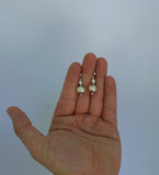 White Pearl Earrings, Simple Pearl Dangle Earrings, Sterling Silver Pearl Earrings, Silver Ball Earrings, Bridesmaids Jewelry, Natural Pearl - CroatianJewelryCraft