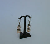 Peach Pearl Earrings, Simple Pearl Dangle Earrings, Sterling Silver Pearl Earrings, Bridesmaids Jewelry, Natural Pearl, Freshwater Pearl - CroatianJewelryCraft