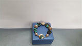 Chunky Turquoise Bracelet, Sterling Silver Bracelet w Handmade Claps, Gemstone Bracelet, Natural Turquoise Statement Bracelet - CroatianJewelryCraft