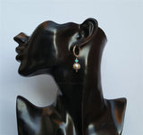 Turquoise Earrings, Sterling Silver Hoop Earrings, Natural Gemstone Dangle Hoops, Ball Hoops, Silver Ball Earrings - CroatianJewelryCraft