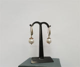 White Pearl Earrings, Simple Pearl Dangle Earrings, Sterling Silver Pearl Earrings, Bridesmaids Jewelry, Natural Pearl Jewelry - CroatianJewelryCraft