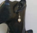 Freshwater Pearl Earrings, Simple Pearl Dangle Earrings, Sterling Silver Pearl Earrings, Bridesmaids Jewelry, Natural Pearl Jewelry - Traditional Croatian Jewelry