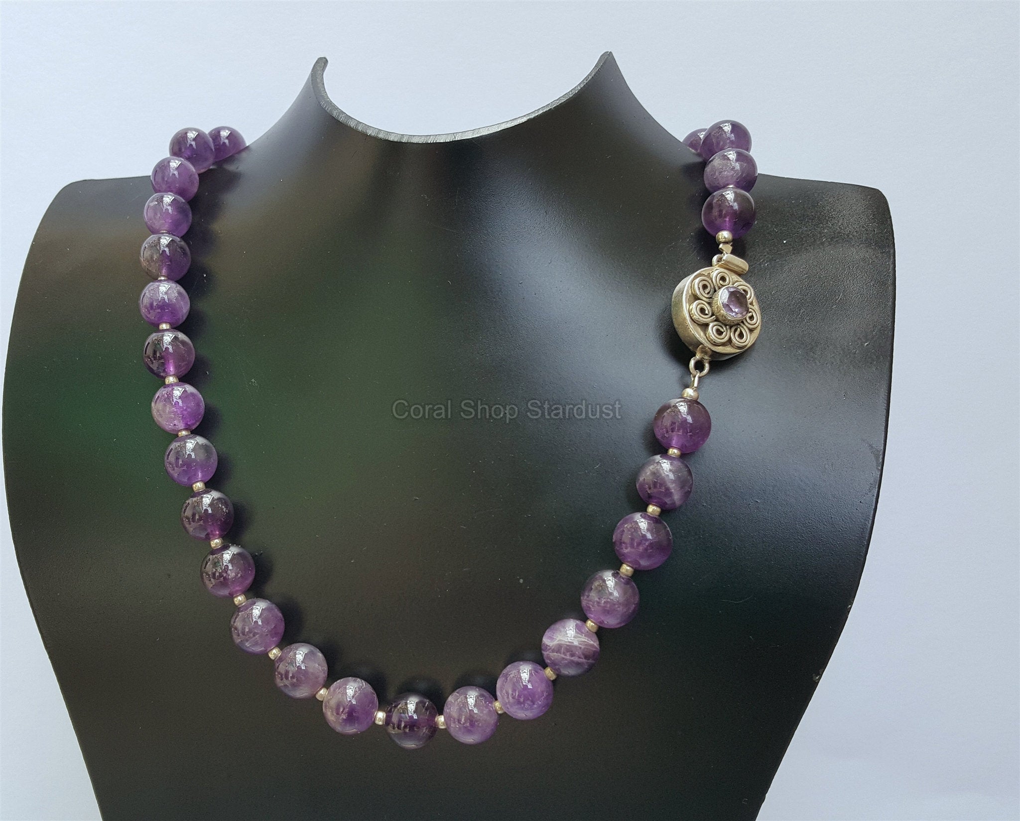 Vintage Amethyst Bead Necklace