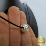 Traditional Croatian Jewelry, Slider Pendant, Minimalist Jewelry, Solitaire Pendant, Sterling Filigree Ball Pendant, Silver Floating Pendant - Traditional Croatian Jewelry