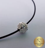 Traditional Croatian Jewelry, Slider Pendant, Minimalist Jewelry, Solitaire Pendant, Sterling Filigree Ball Pendant, Silver Floating Pendant - Traditional Croatian Jewelry