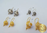 Traditional Croatian Earrings, Filigree Half Ball Earrings, Sterling Silver Earrings, Metalwork Earrings, Filigree Earrings, Wedding Jewelry