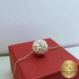 Traditional Croatian Jewelry, Slider Pendant, Minimalist Jewelry, Solitaire Pendant, Sterling Filigree Ball Pendant, Silver Floating Pendant - Traditional Croatian Jewelry