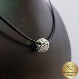 Traditional Croatian Jewelry, Slider Pendant, Minimalist Jewelry, Solitaire Pendant, Sterling Filigree Ball Pendant, Silver Floating Pendant - Traditional Croatian Jewelry