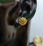 14k Gold Stud Earrings, Traditional Croatian Filigree Studs, Simple Large Gold Stud Earrings, Dubrovnik Jewelry, Filigree Bridal Earrings