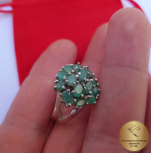 Emerald Ring, Wedding Ring, Engagement  Ring, Anniversary Rings, Green Stone Ring, Green Gemstone Ring, Silver Ring Emerald, May Birthstone - Traditional Croatian Jewelry