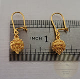 14k Gold Earrings, Traditional Croatian Filigree Ball Earrings, Ethnic Dubrovnik Jewelry, Simple Gold Earrings, Solid Gold Wedding Jewelry