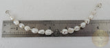 White Pearl Bracelet, Croatian Filigree Ball Bracelet, White Freshwater Pearl Bracelet, Dubrovnik Jewelry, Sterling Silver Bracelet
