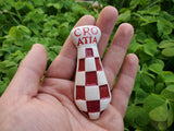 Kravata, Šahovnica, Authentic Croatian Souvenir Gift, Made In Croatia Gift, Handmade Ceramic Magnets, Hand Crafted Ornament, Hand Sculpted