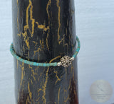Traditional Croatian Filigree Ball Dainty Tiny Bead Gemstone Bracelet, Natural Turquoise Bracelet, Minimalist 925 Silver Bracelet