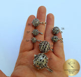 Traditional Croatian Dainty Filigree Ball Pendant, Dubrovnik Jewelry, Sterling Silver Ball Pendant, Mediterranean Vintage Ethnic Jewelry